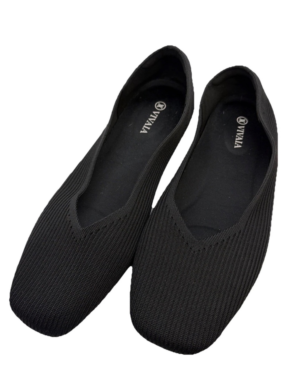 VIVAIA Margot 2.0 Black Knit Slip-On Ballet Flats size 10.5
